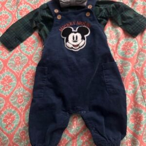 Disney Mickey Mouse Kids Overalls - Navy